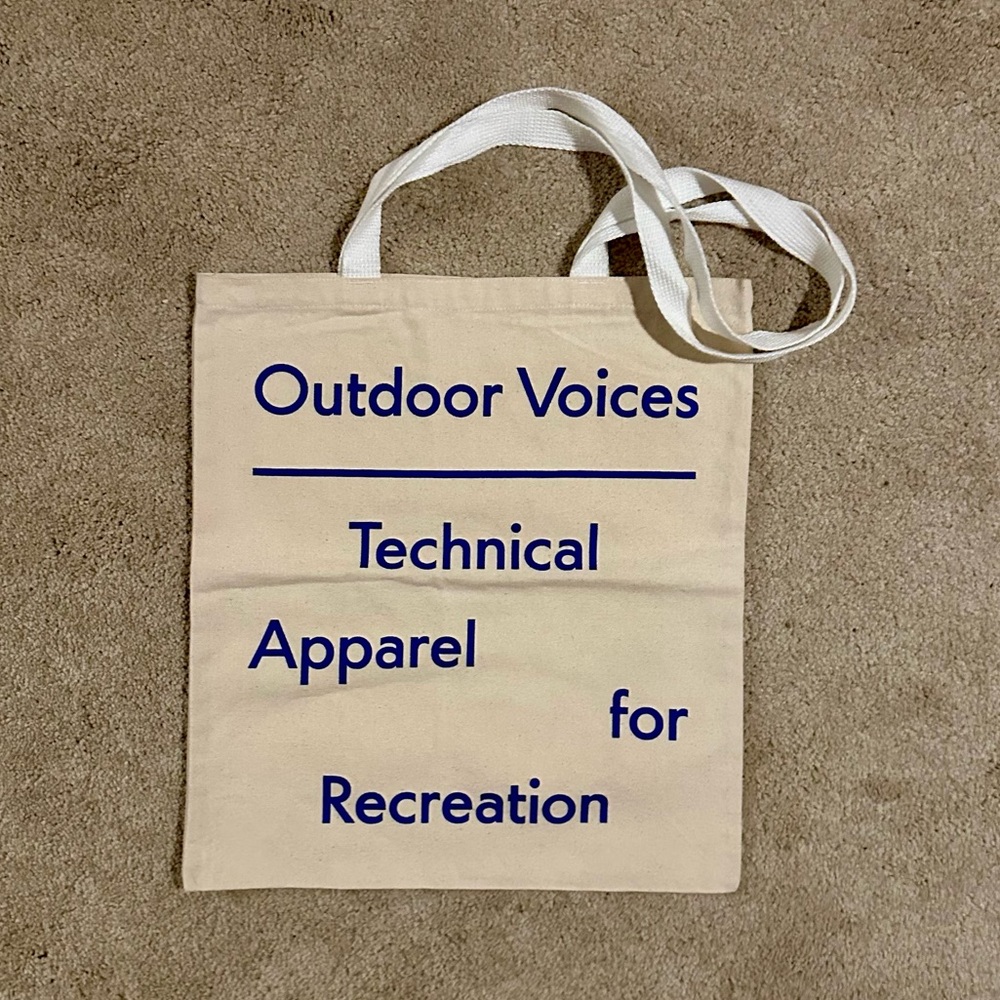 Outdoor Voices canvas tote